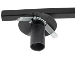 Deckenlampe Opus, Länge 84 cm, rauchgrau/schwarz, 4-flg.