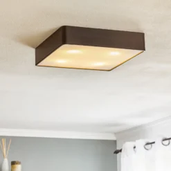 Deckenlampe Oro aus Stahl und Glas, schwarz, 35cm