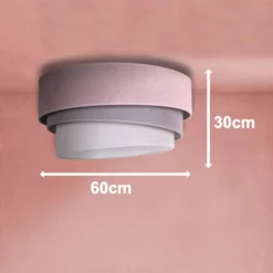 Deckenlampe Pastell Trio Ø 60cm pink/grau/hellgrau
