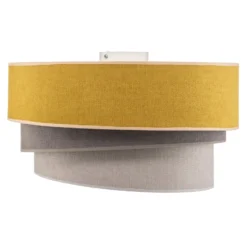 Deckenlampe Pastell Trio Ø 45cm senf/grau/hellgrau