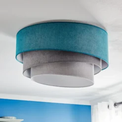 Deckenlampe Pastell Trio 60cm türkis/grau/hellgrau