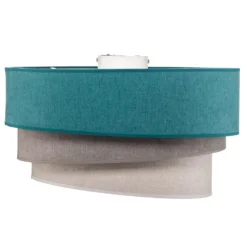 Deckenlampe Pastell Trio 45cm türkis/grau/hellgrau
