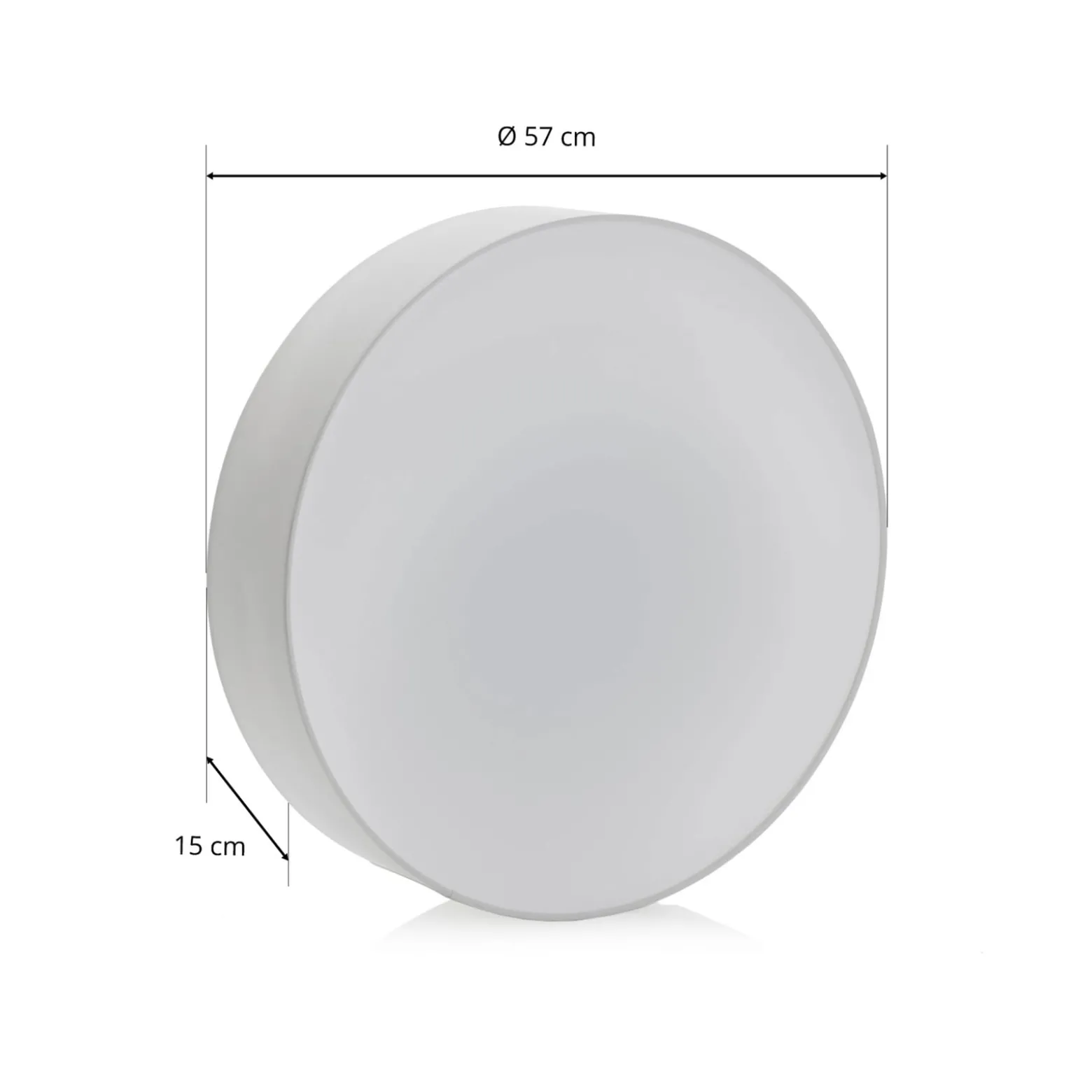 Deckenlampe Pasteri, weiß, 57 cm
