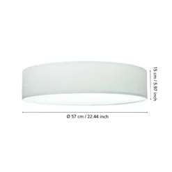 Deckenlampe Pasteri, weiß, 57 cm