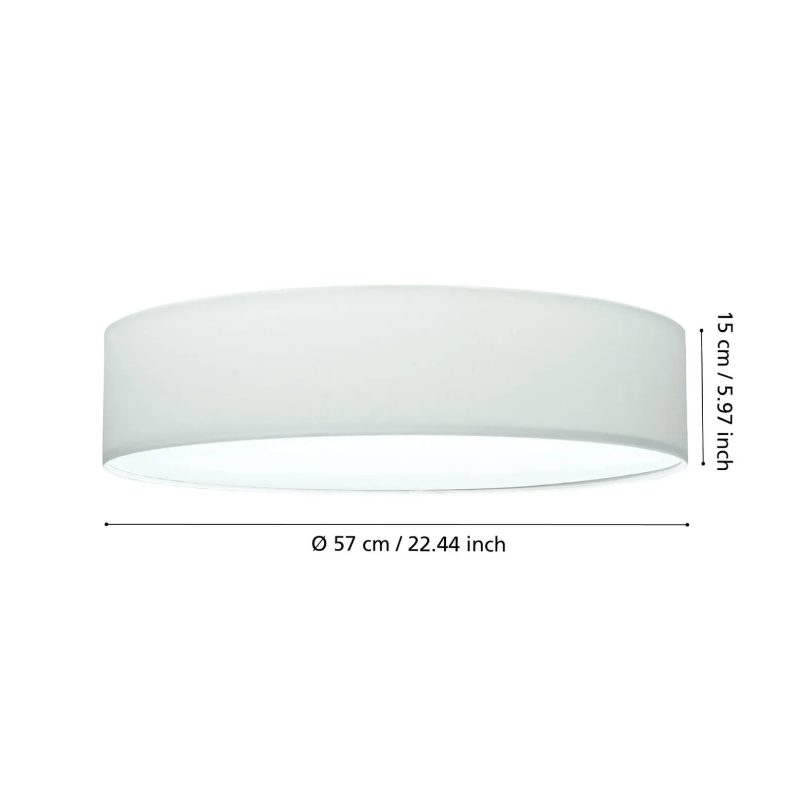 Deckenlampe Pasteri, weiß, 57 cm