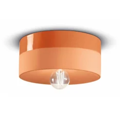 Deckenlampe PI Keramik glänzend/matt Ø 25cm orange