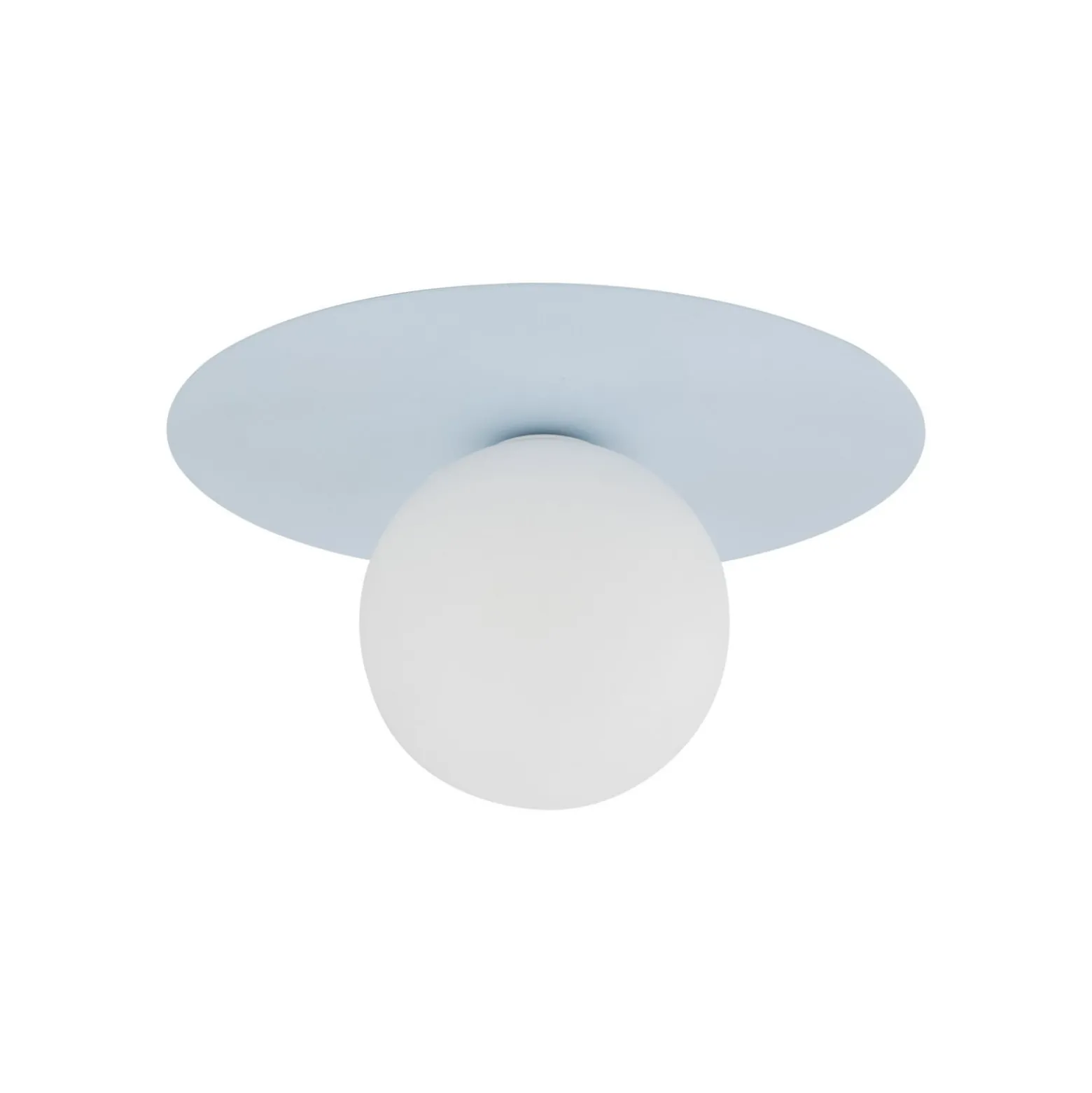 Deckenlampe Pixie, hellblau, Glas, Ø 25 cm, Kugel, G9