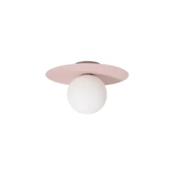 Deckenlampe Pixie, rosa, Glas, Ø 25 cm, Kugel, G9