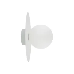 Deckenlampe Pixie, weiß, Glas, Ø 25 cm, Kugel, G9