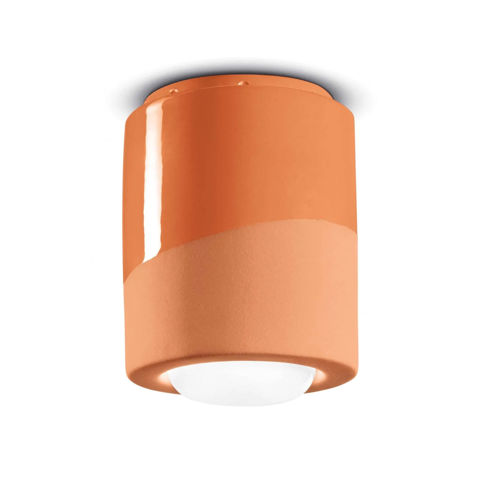Deckenlampe PI, zylindrisch, Ø 12,5 cm orange