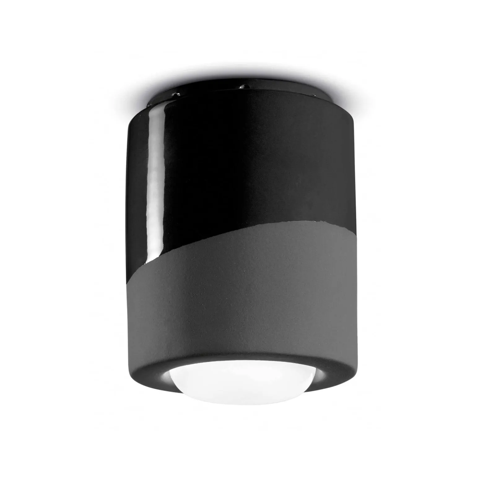 Deckenlampe PI, zylindrisch, Ø 12,5 cm schwarz
