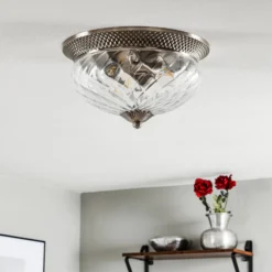 Deckenlampe Plantation nickel antik, 40,6cm