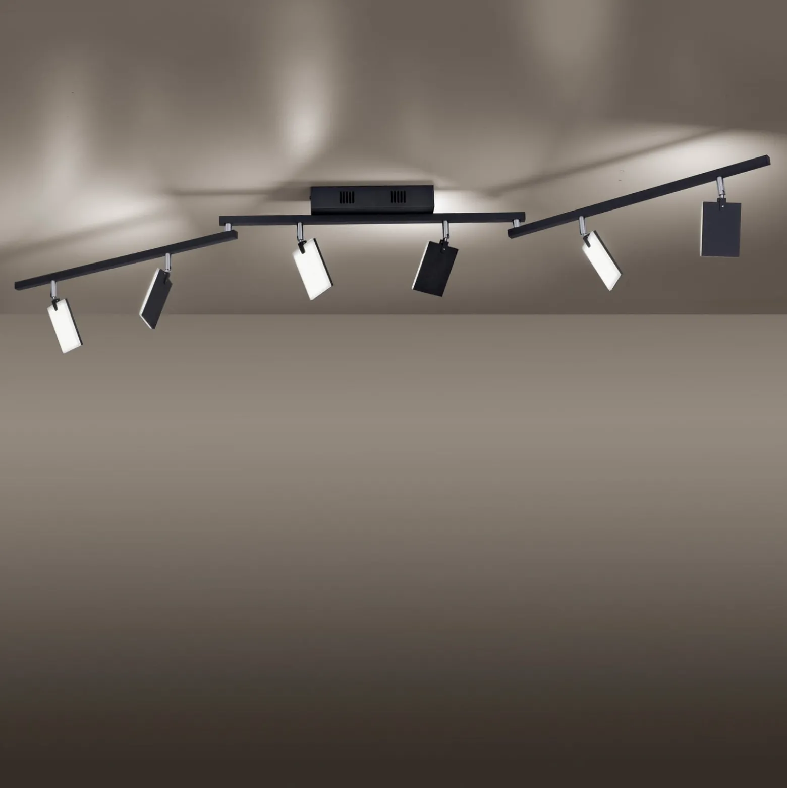Deckenlampe PURE Mira, black pearl, 6-flammig, Remote, CCT