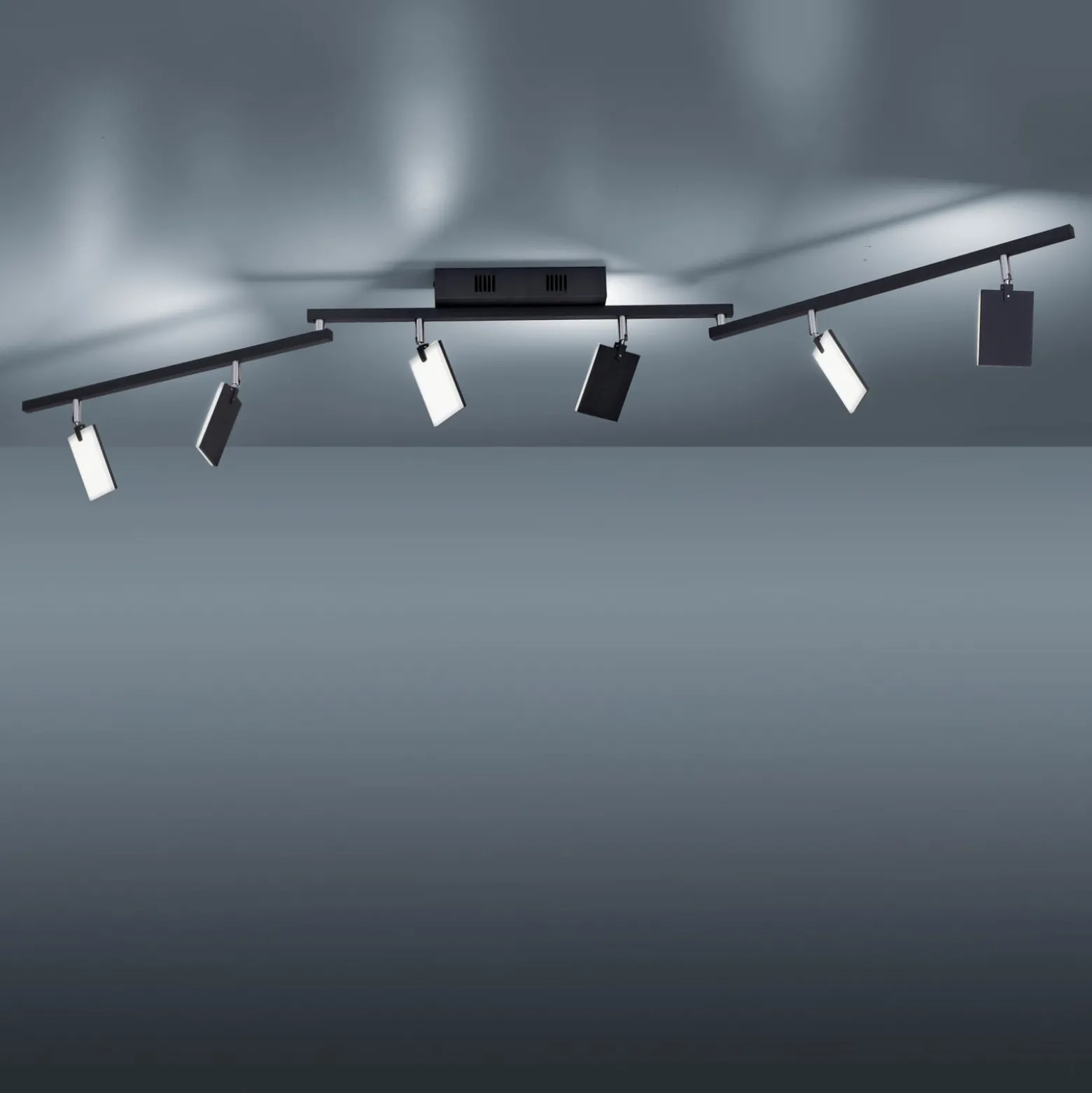 Deckenlampe PURE Mira, black pearl, 6-flammig, Remote, CCT