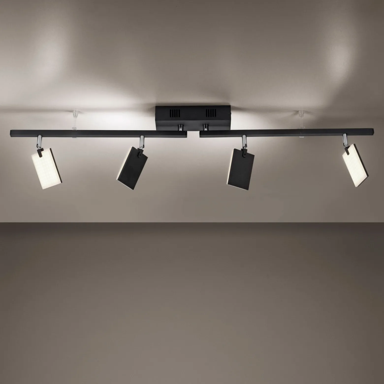 Deckenlampe PURE Mira, black pearl, 4-flg., Remote, CCT