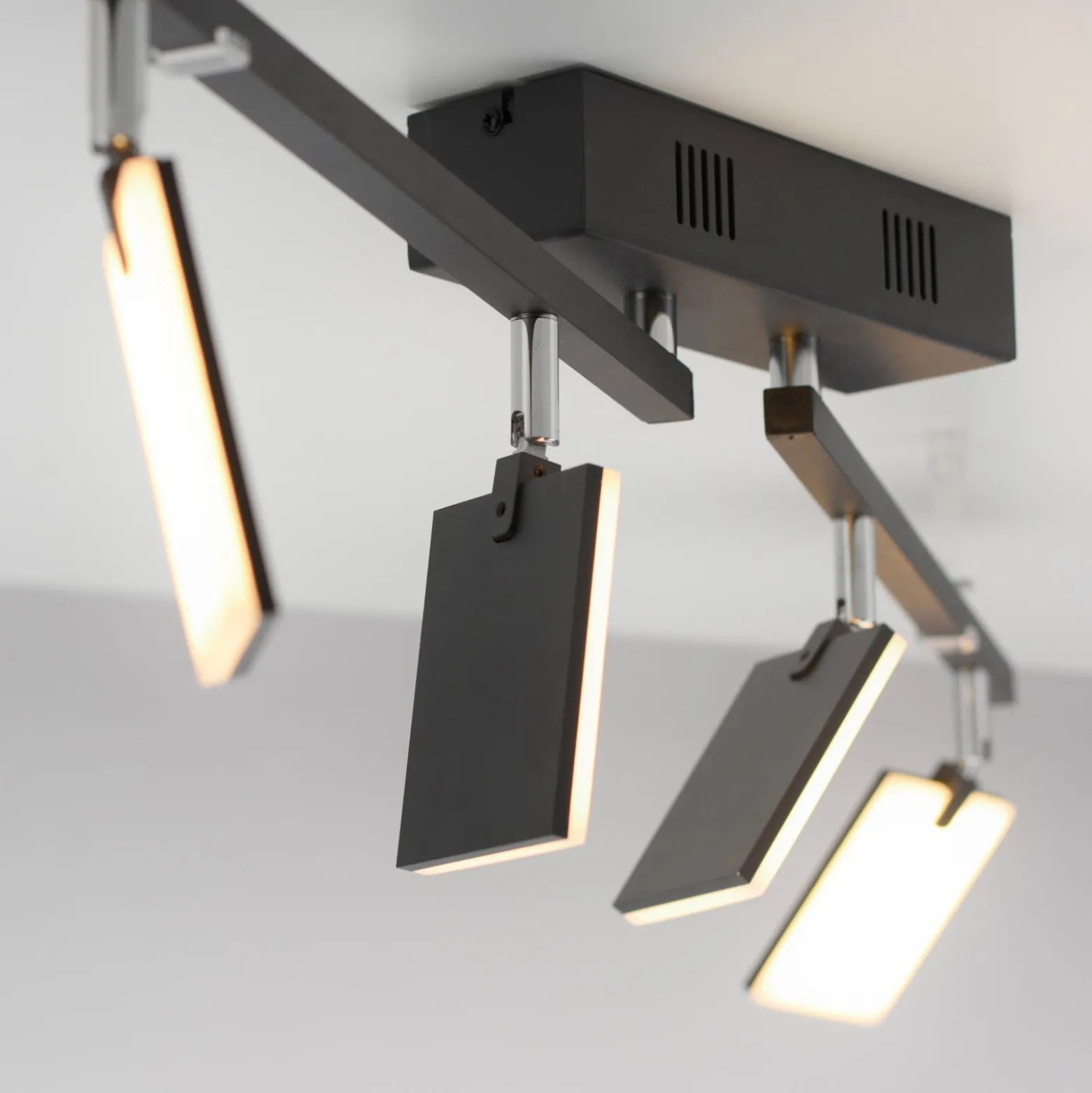 Deckenlampe PURE Mira, black pearl, 4-flg., Remote, CCT
