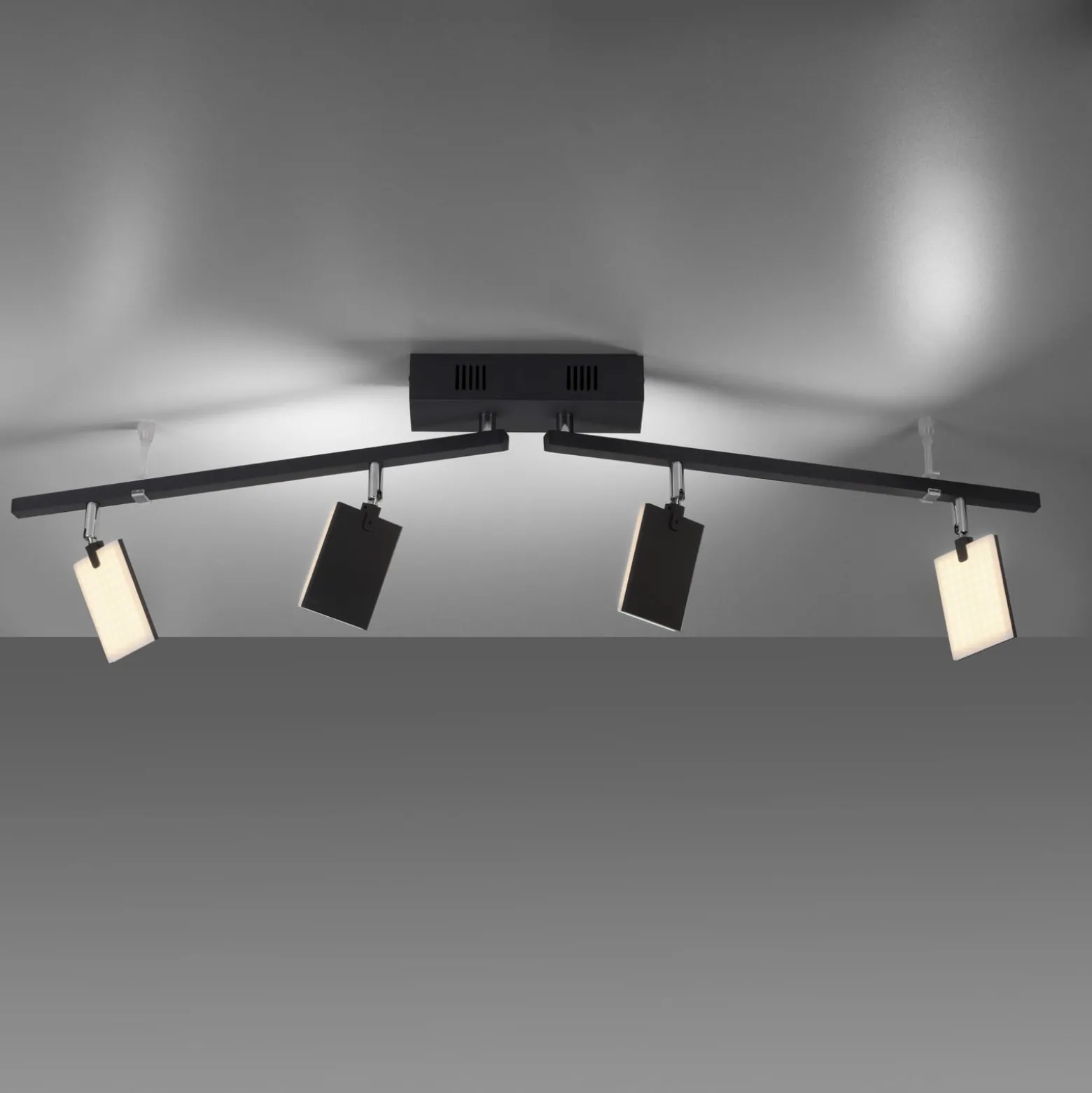 Deckenlampe PURE Mira, black pearl, 4-flg., Remote, CCT