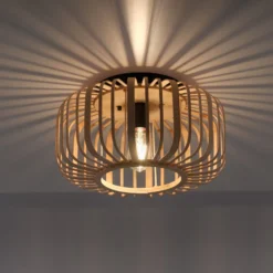 Deckenlampe Racoon aus Holz, dicke Streben, Ø 42cm