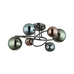 Deckenlampe Riha, Ø 65 cm, bunt, Glas/Metall