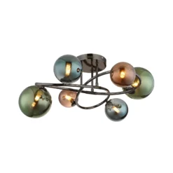 Deckenlampe Riha, Ø 65 cm, bunt, Glas/Metall
