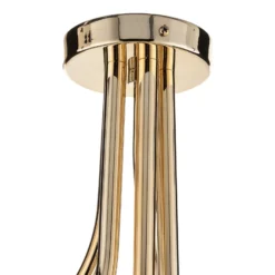 Deckenlampe Selva, fünfflammig versetzt, gold