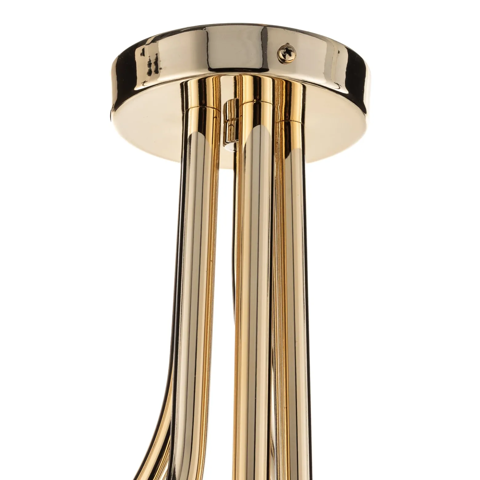 Deckenlampe Selva, fünfflammig versetzt, gold