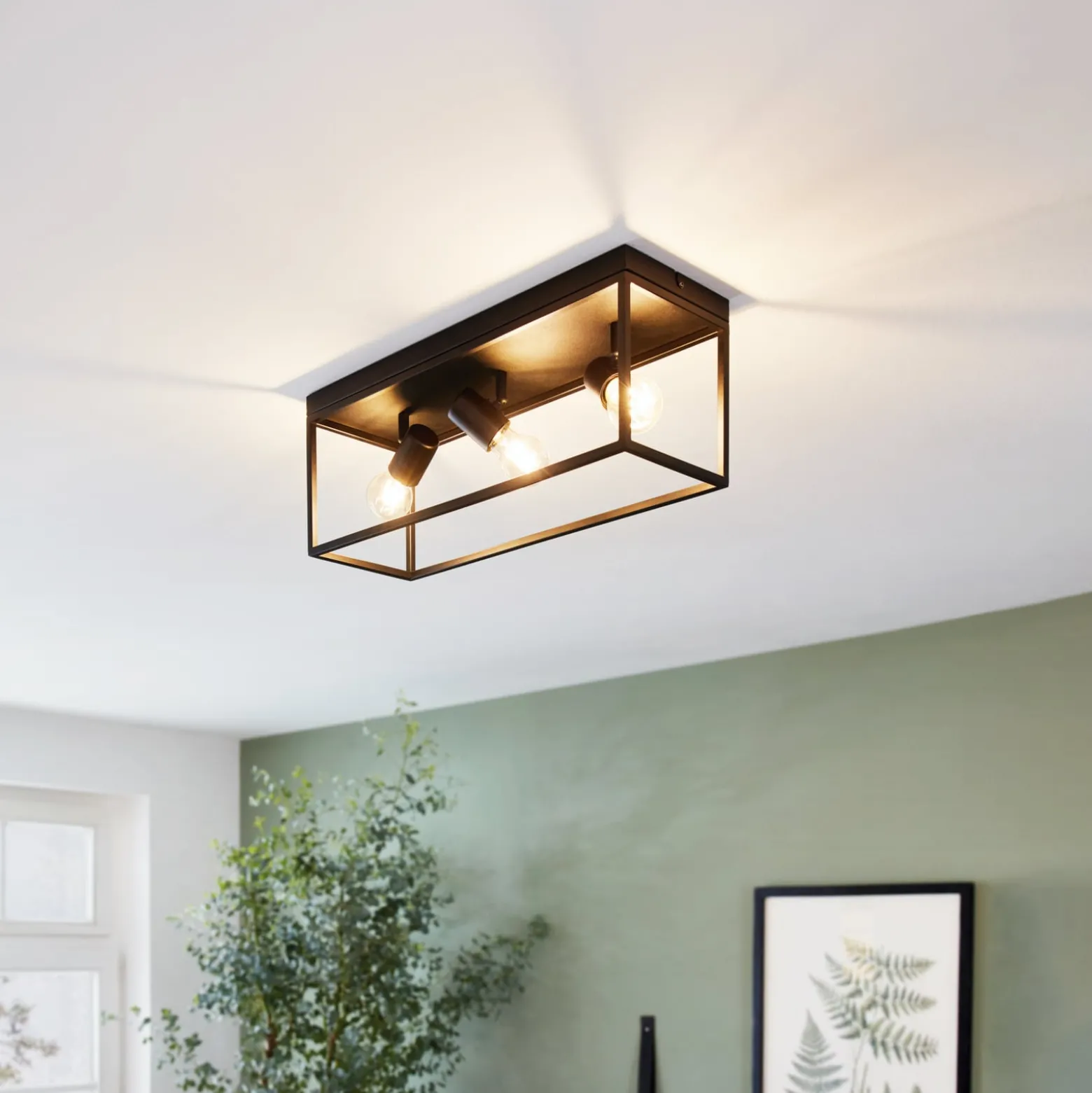 Deckenlampe Silentina dreiflammig, 54x18cm