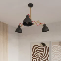 Deckenlampe Skansen 3-flammig verstellbar, schwarz