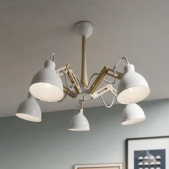 Deckenlampe Skansen 5-flammig verstellbar, weiß