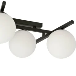 Deckenlampe Smart, schwarz/opal, 4-flammig