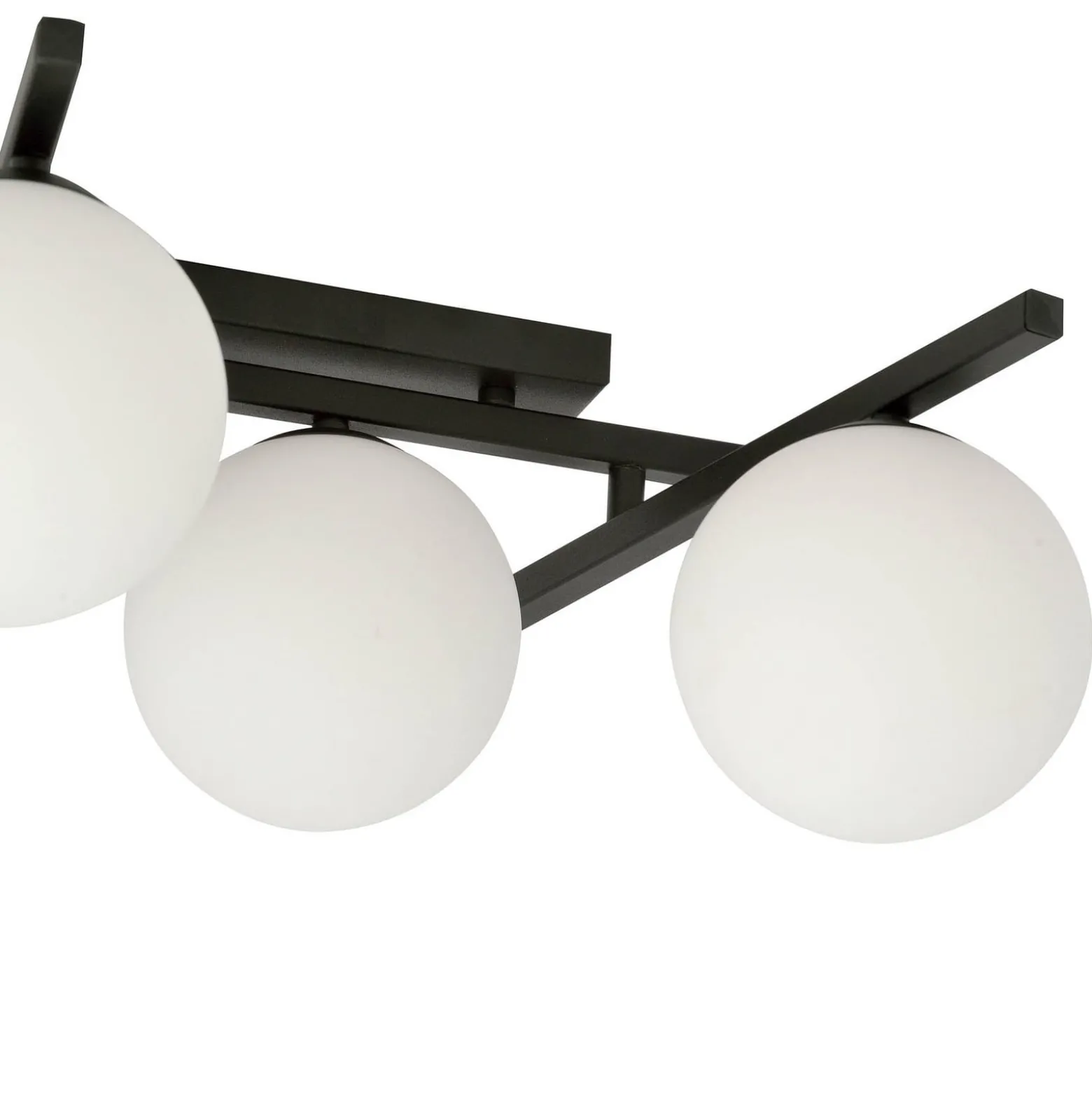 Deckenlampe Smart, schwarz/opal, 4-flammig