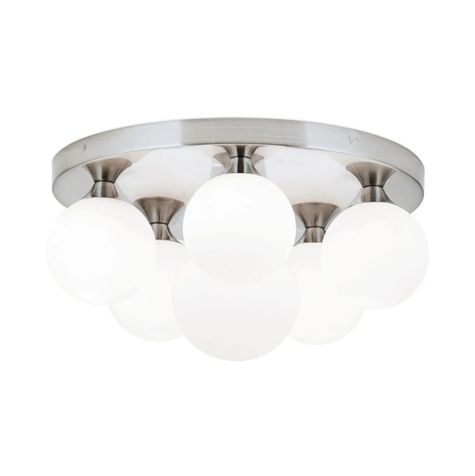 Deckenlampe Snowwhite, Baldachin Ø 36 cm, nickel