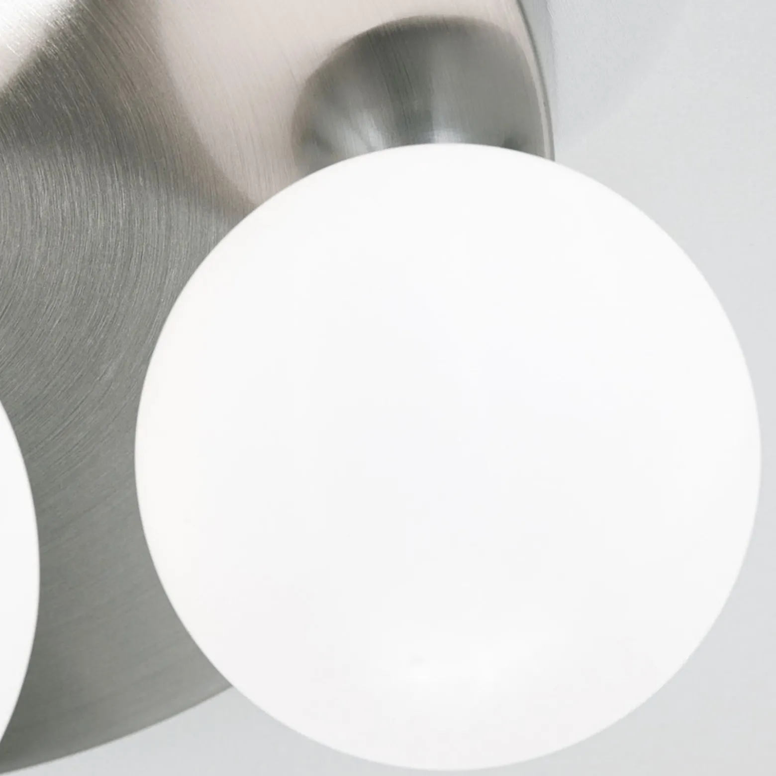 Deckenlampe Snowwhite, Baldachin Ø 36 cm, nickel