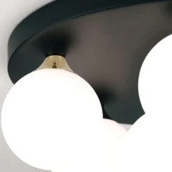 Deckenlampe Snowwhite, Baldachin Ø 36 cm, schwarz