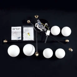 Deckenlampe Snowwhite mit Gestänge, 6fl., schwarz