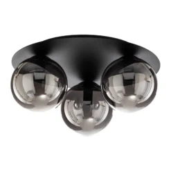 Deckenlampe Solar, schwarz/grafit, dreiflammig