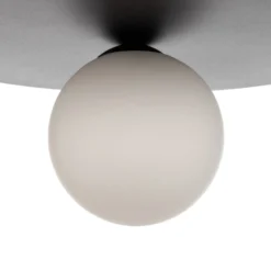 Deckenlampe Solar, schwarz/opal, einflammig