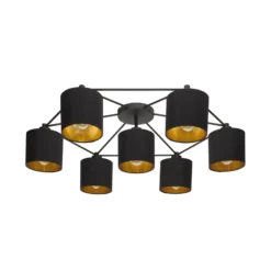 Deckenlampe Staiti schwarz mit Schirmen