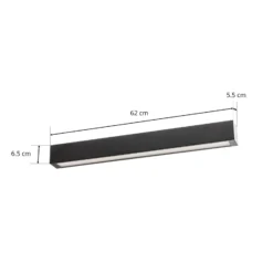 Deckenlampe Straight schwarz 62 cm