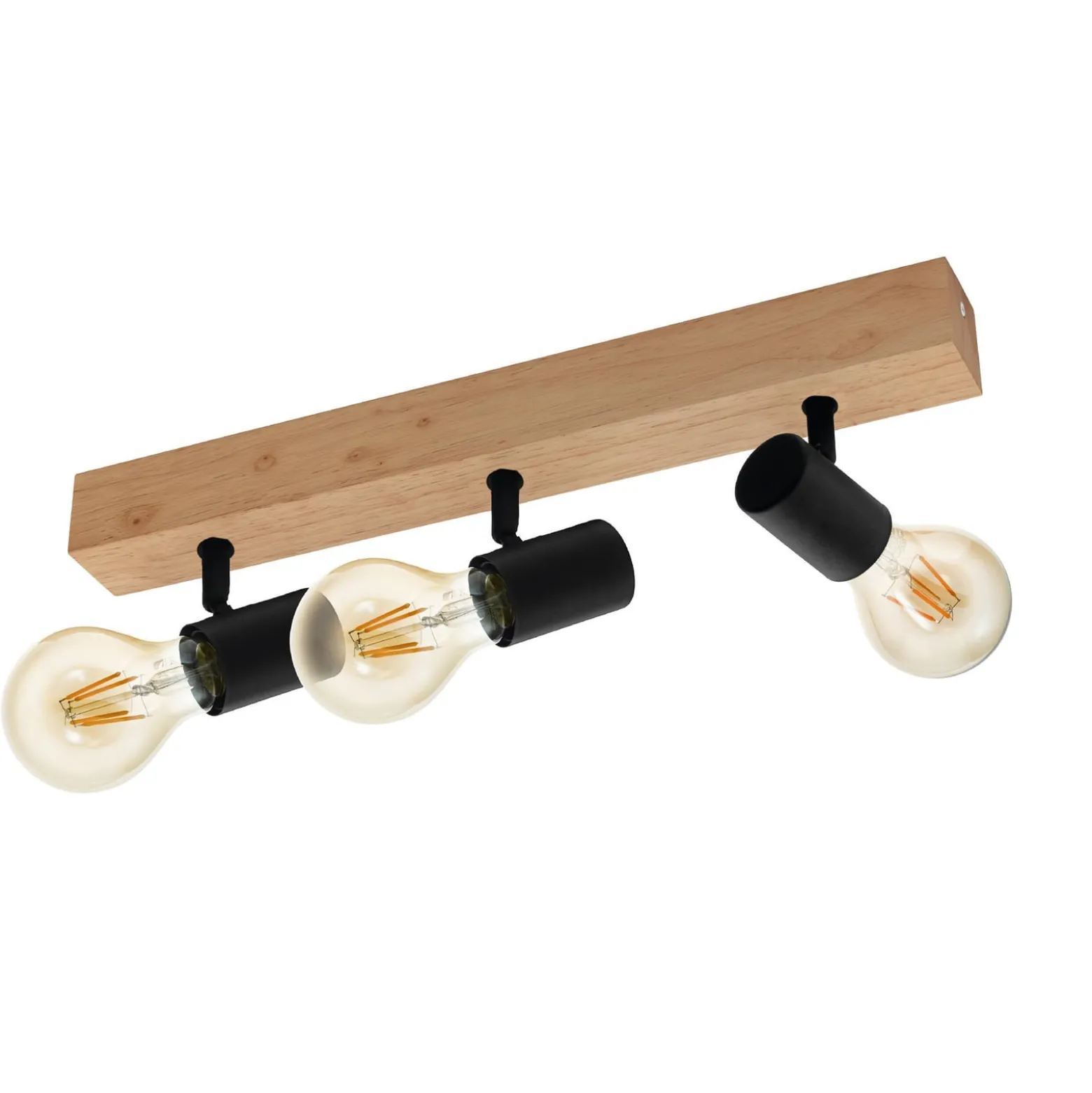 Deckenlampe Townshend 3 aus Holz 3-flammig schwarz