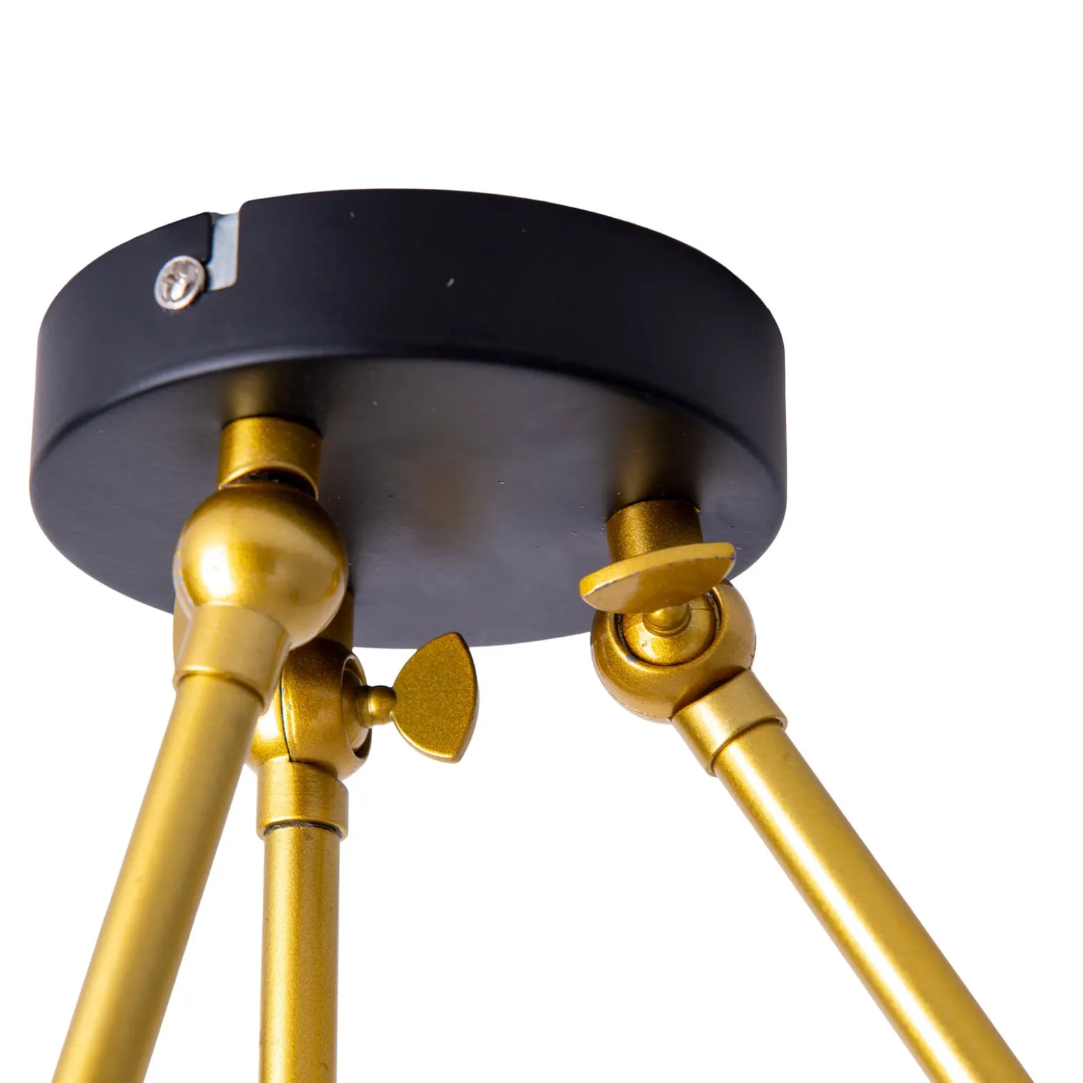 Deckenlampe Triton, schwarz und gold, dreiflammig