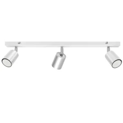 Deckenlampe Tune II, weiß/chrom, Metall, 3-flammig, E27