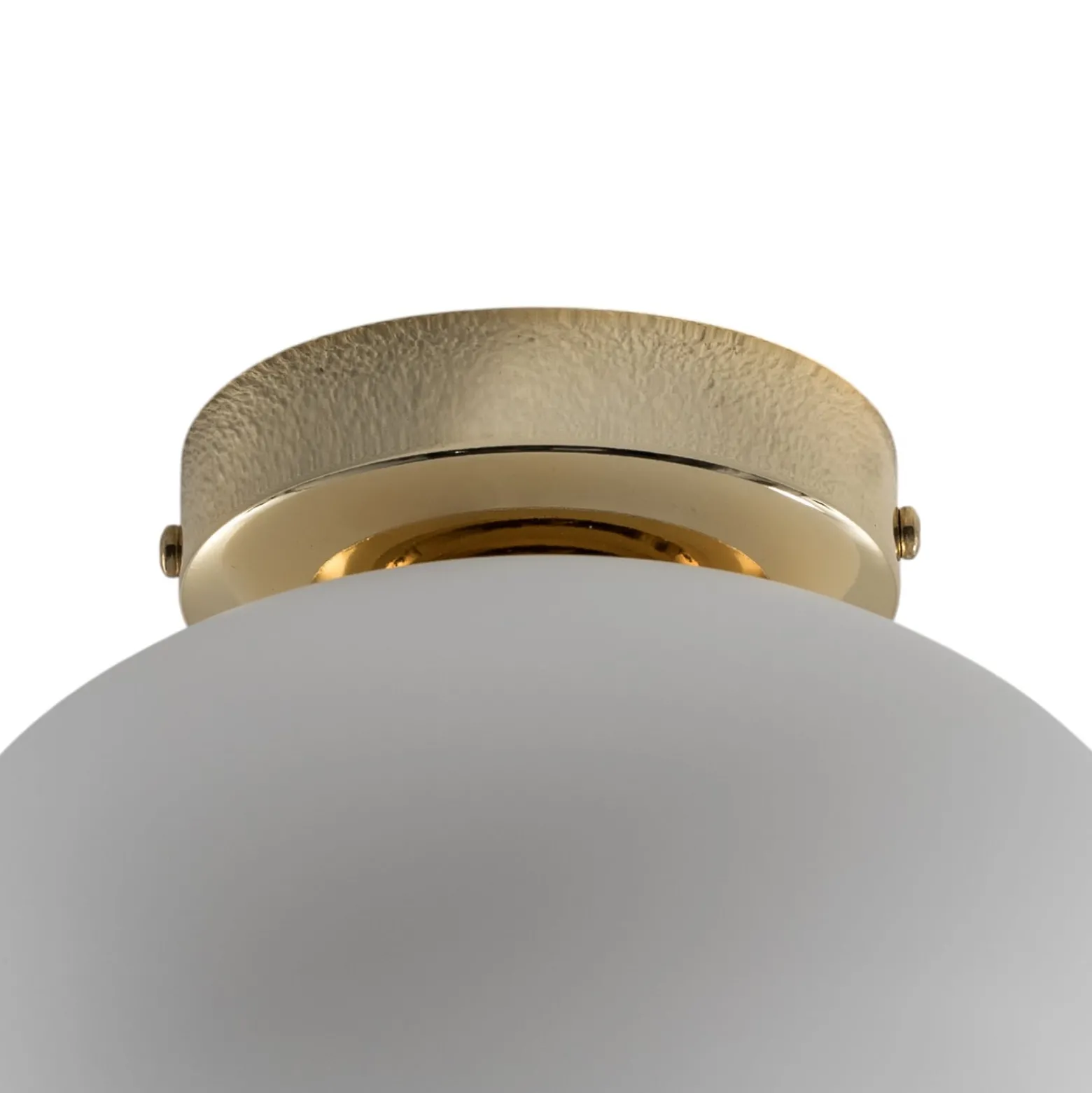 Deckenlampe Ufo, gold/weiß, Ø 18 cm, Glas, G9