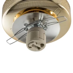 Deckenlampe Ufo, gold/weiß, Ø 18 cm, Glas, G9