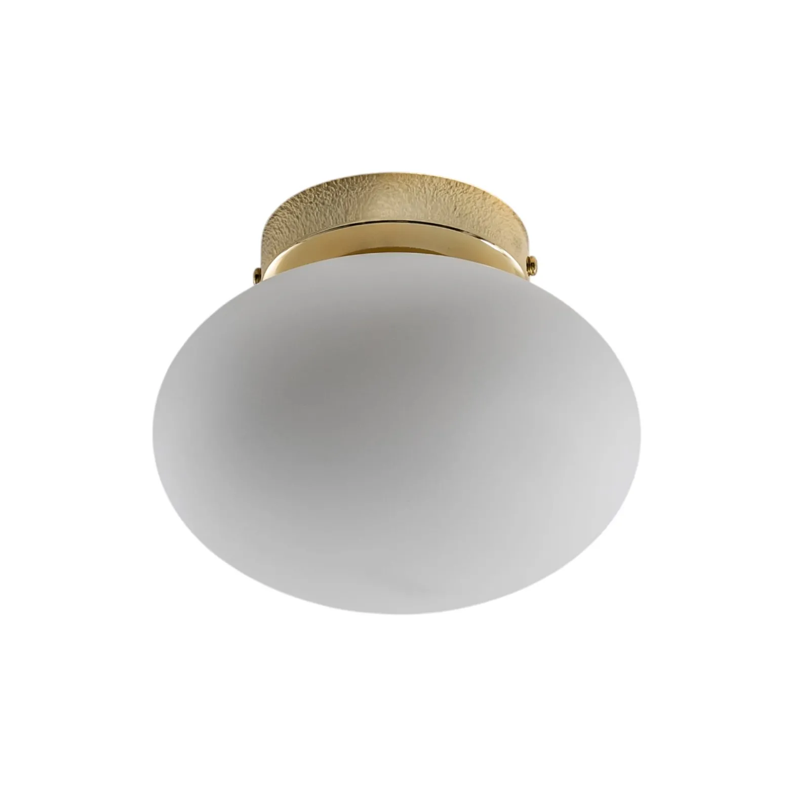 Deckenlampe Ufo, gold/weiß, Ø 18 cm, Glas, G9
