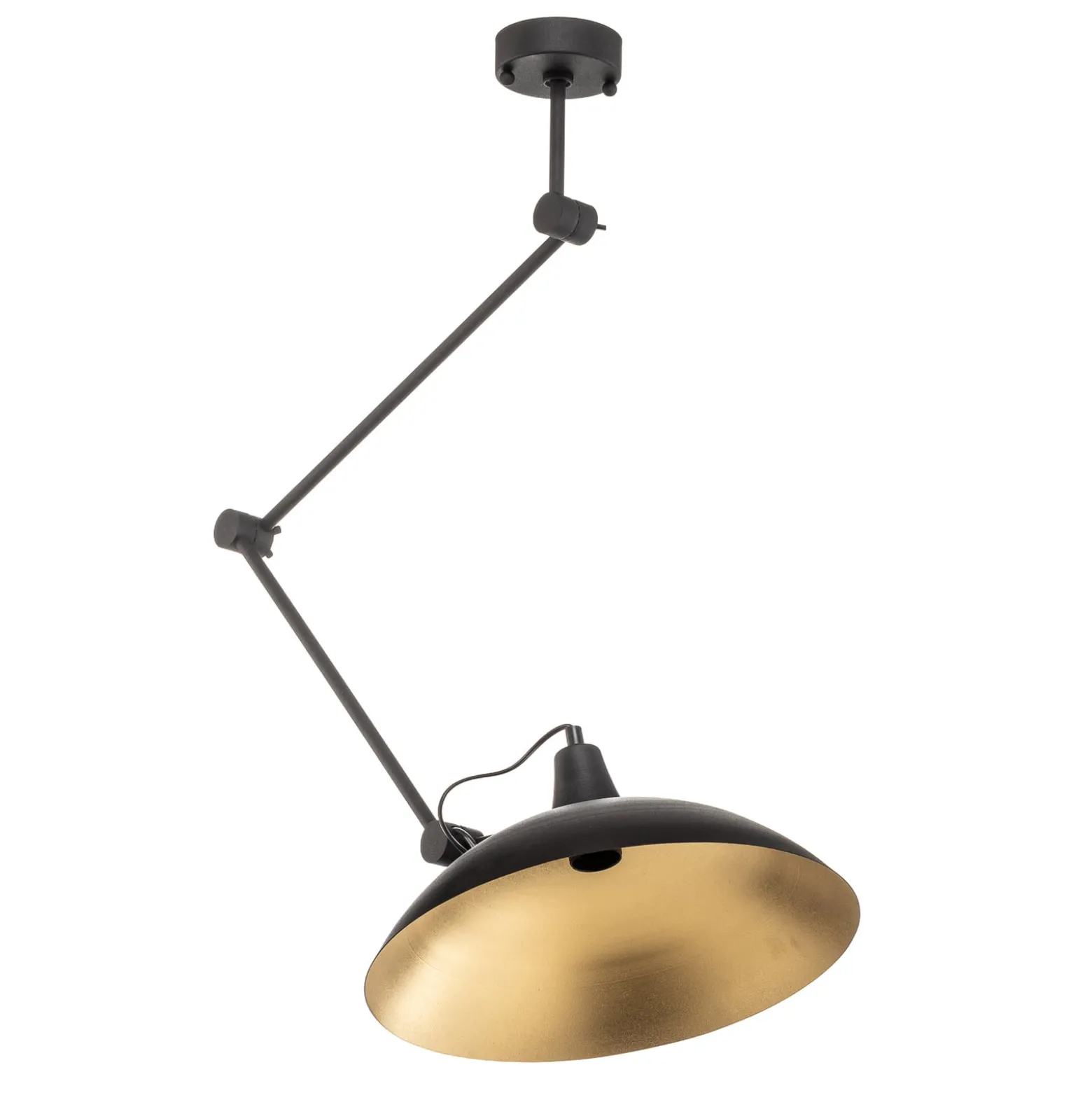 Deckenlampe 808 verstellbar 1-flammig schwarz/gold