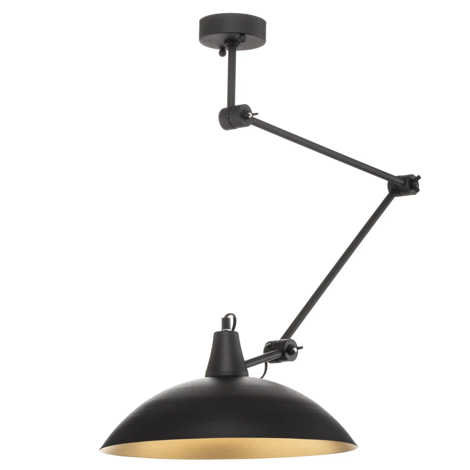 Deckenlampe 808 verstellbar 1-flammig schwarz/gold