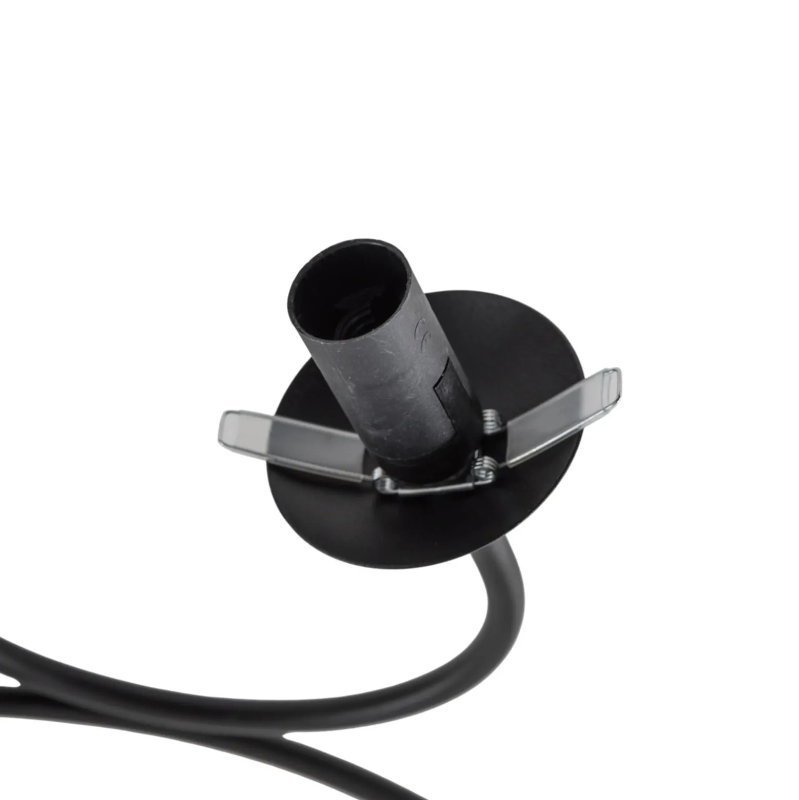 Deckenlampe Vibra, rauchgrau/schwarz, Länge 97 cm, 6-flg.