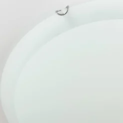 Deckenleuchte Agada, Opalglas, Chrom, 50 cm