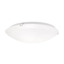 Deckenleuchte Agada, Opalglas, Chrom, 50 cm